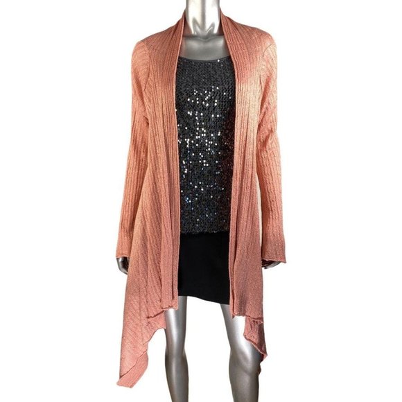 Chico's Sweaters - Chico's Pink Asymmetric Topper Sweater 2